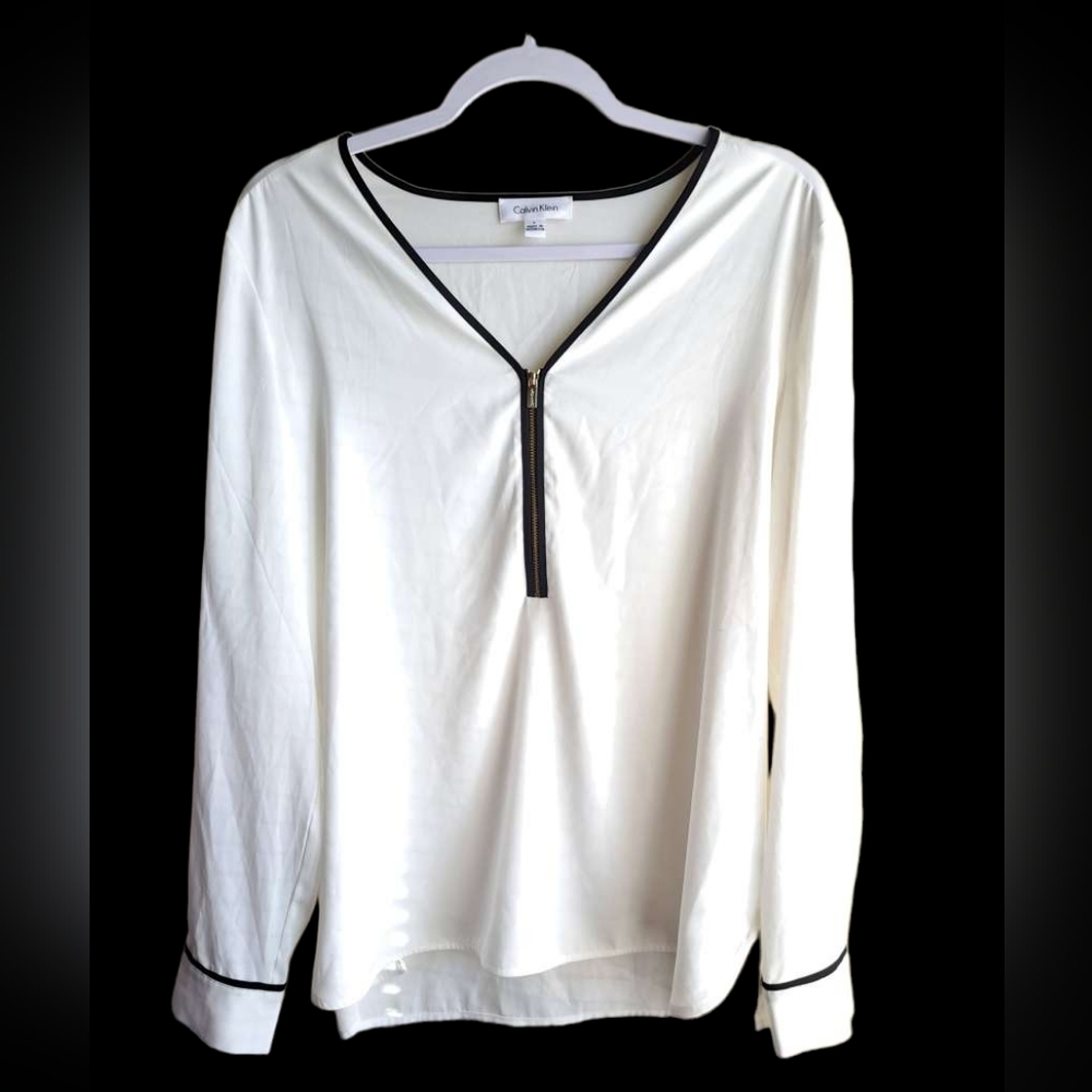 original Celvin Klein,large White very soft,  women net shirt, transparent,